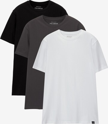 T-Shirt Pull&Bear en gris : devant