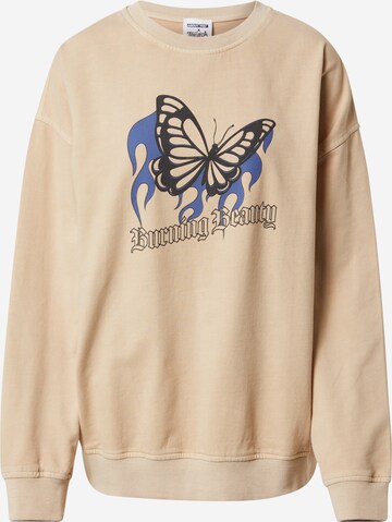 ABOUT YOU x Sharlota Sweatshirt 'Franca' in Beige: front