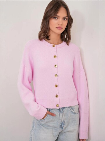 MixRay Knit cardigan in Pink