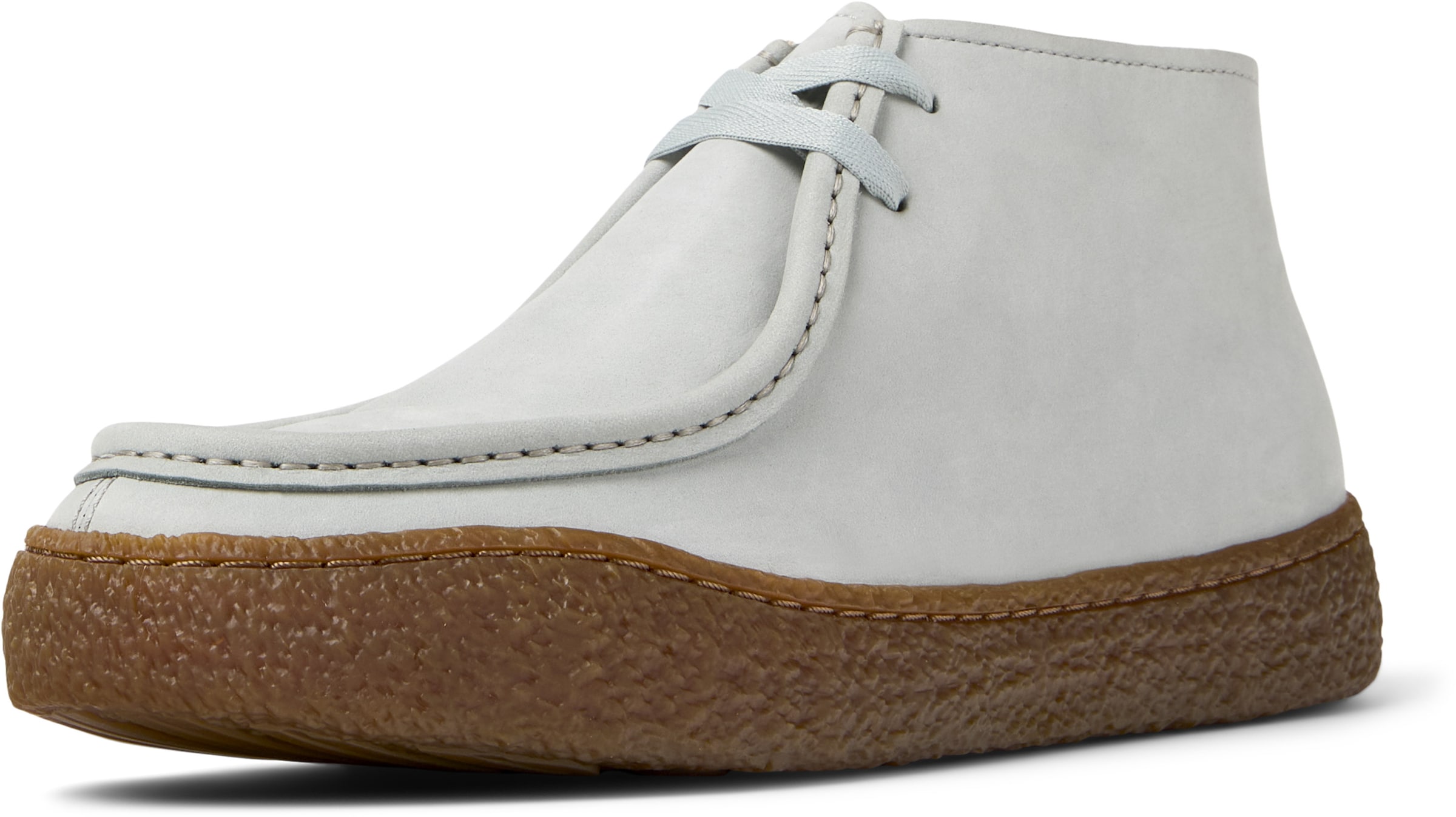 CAMPER Schnürstiefelette 'Peu Terreno' in Grau: Vorderseite