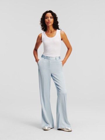 Wide leg Pantaloni con piega frontale di Karl Lagerfeld in blu