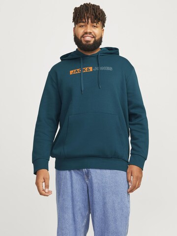 Jack & Jones Plus - Sweatshirt 'JJECorp' em verde: frente
