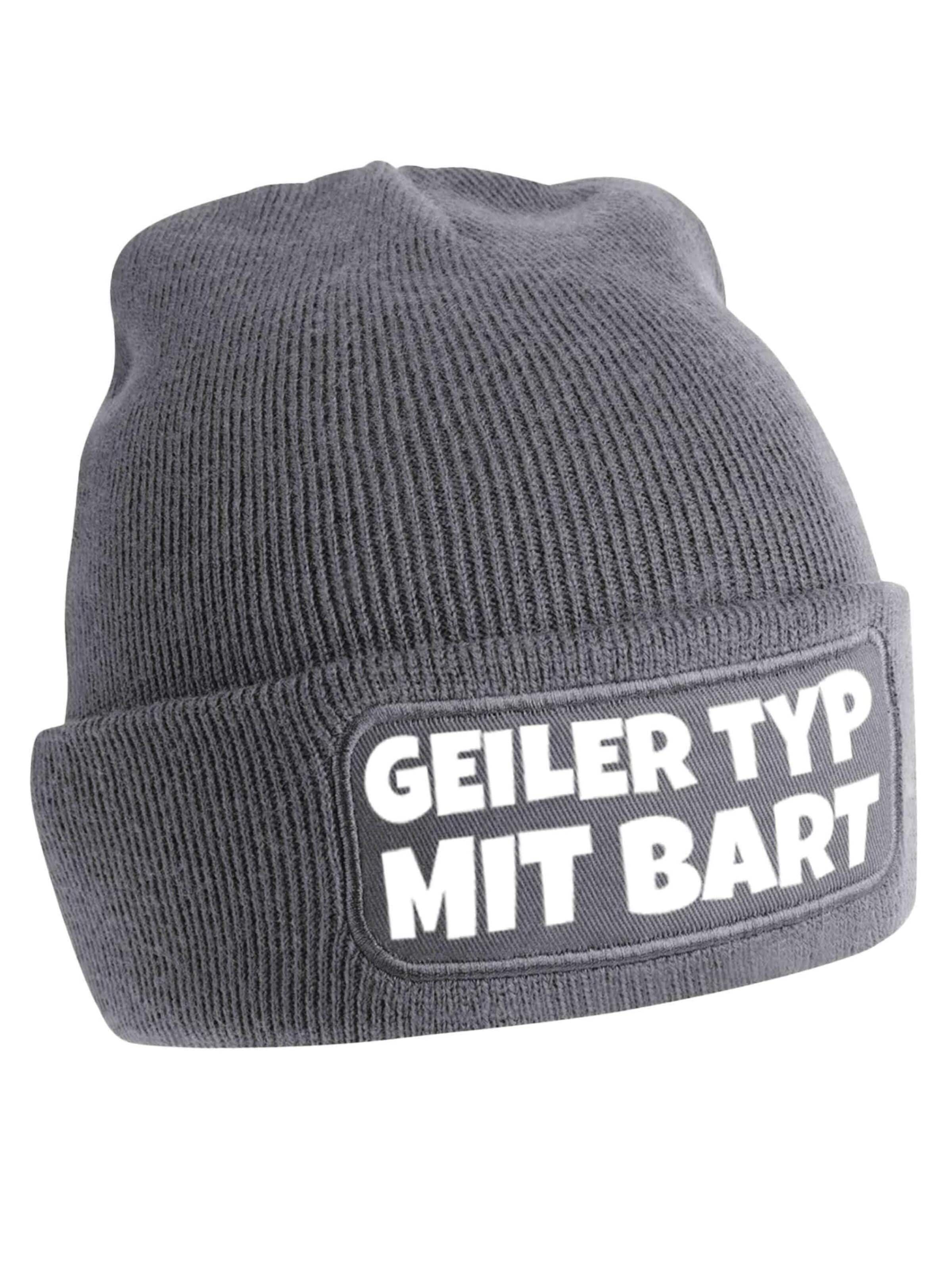 Youth Designz Mütze 'Geiler Typ mit Bart'‌‌‌‌‌‌‌‌ in Grau