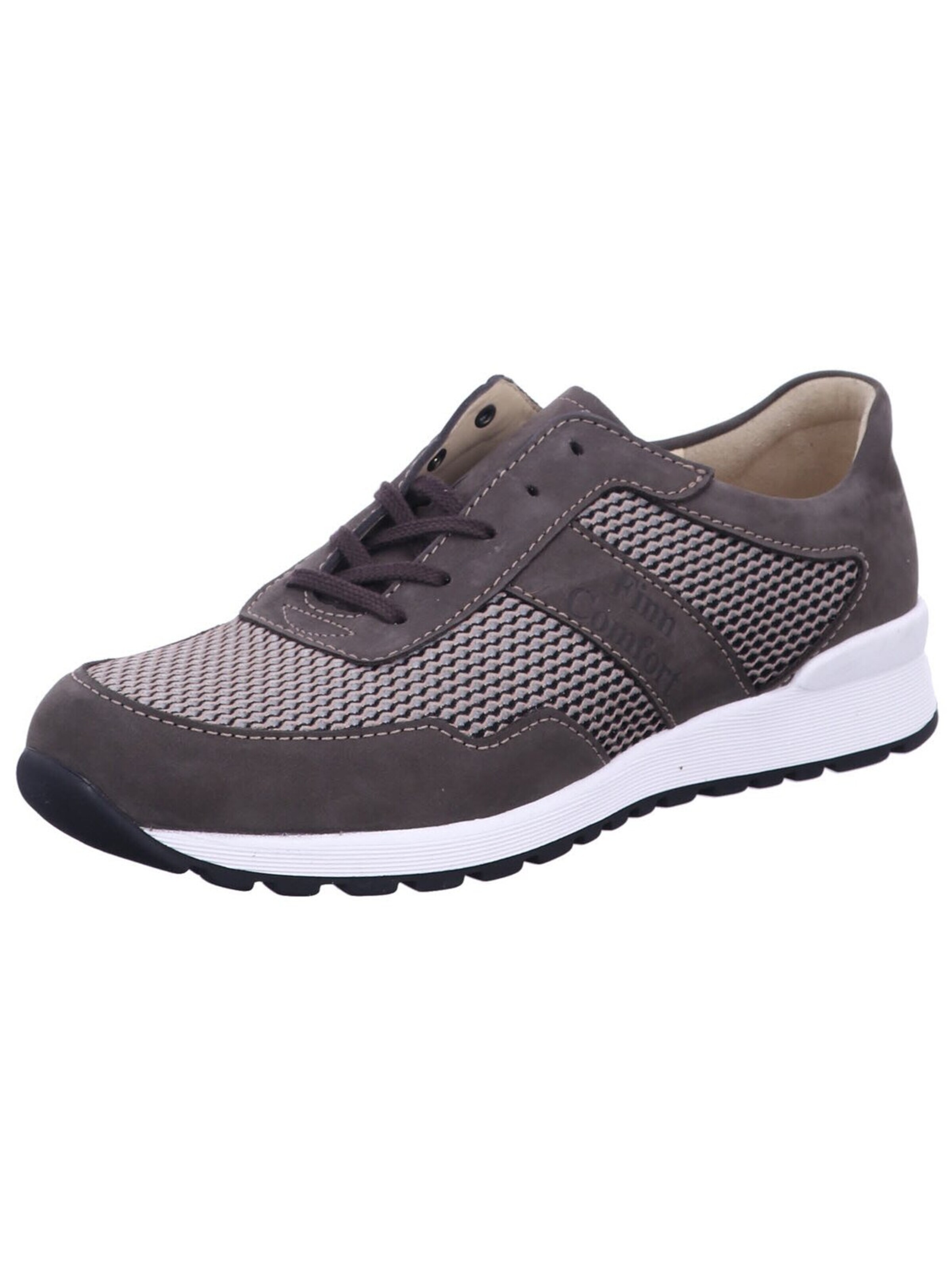 Finn Comfort Låg sneaker 'Sneaker Low Herren 01370 902920 Echtleder in braun' i brun: framsida