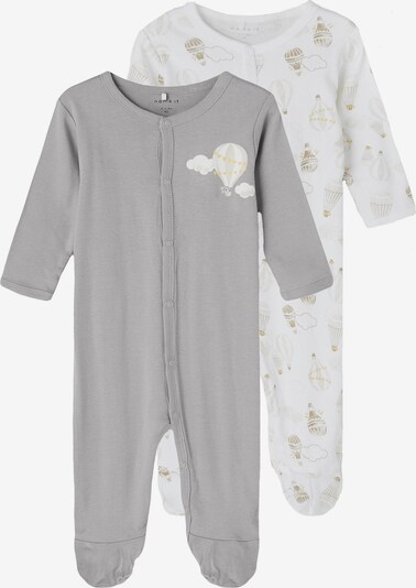 NAME IT Pidžama set u žuta / siva / bijela, Pregled proizvoda