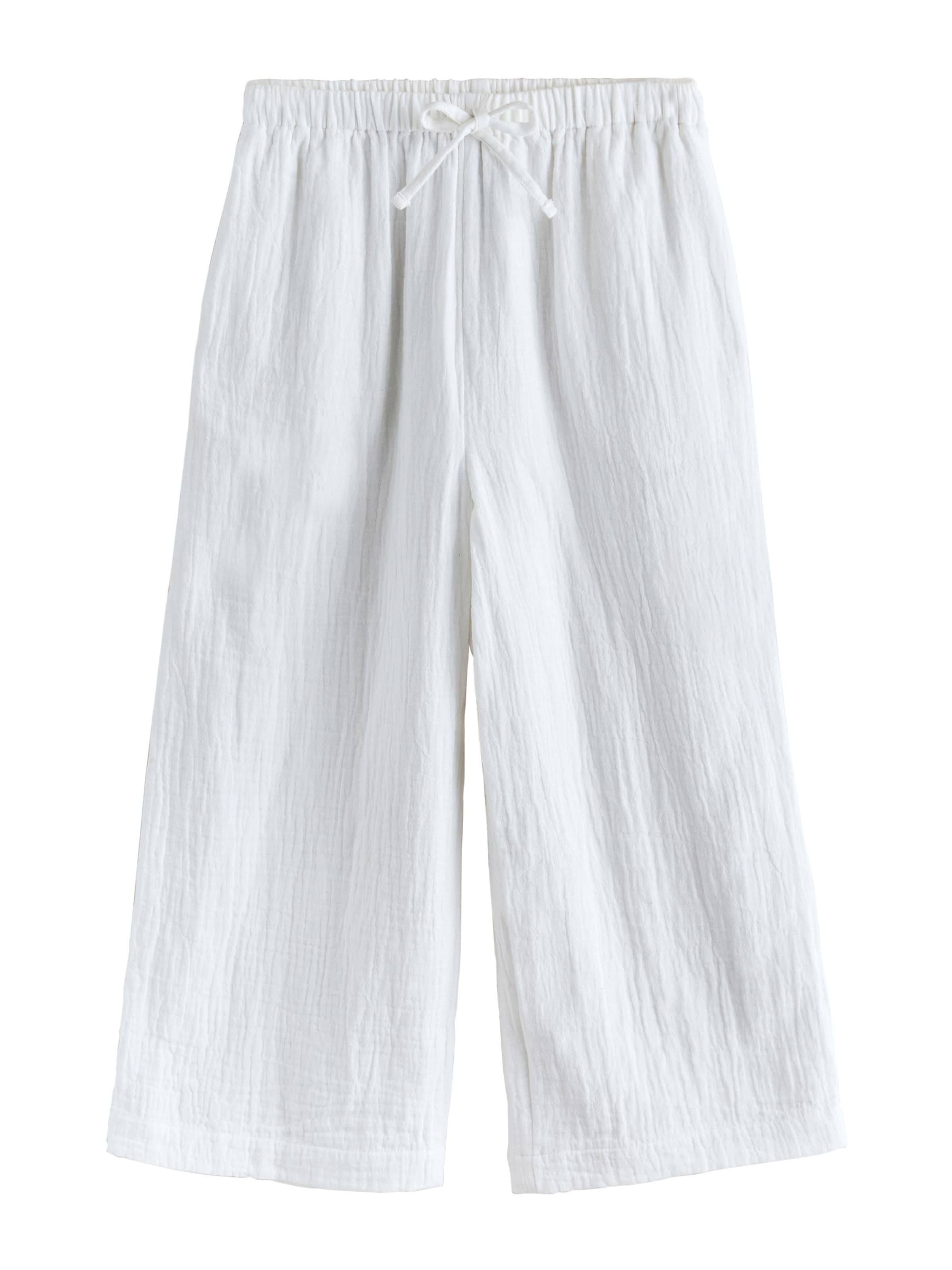 Next Wide leg Broek in Wit: voorkant