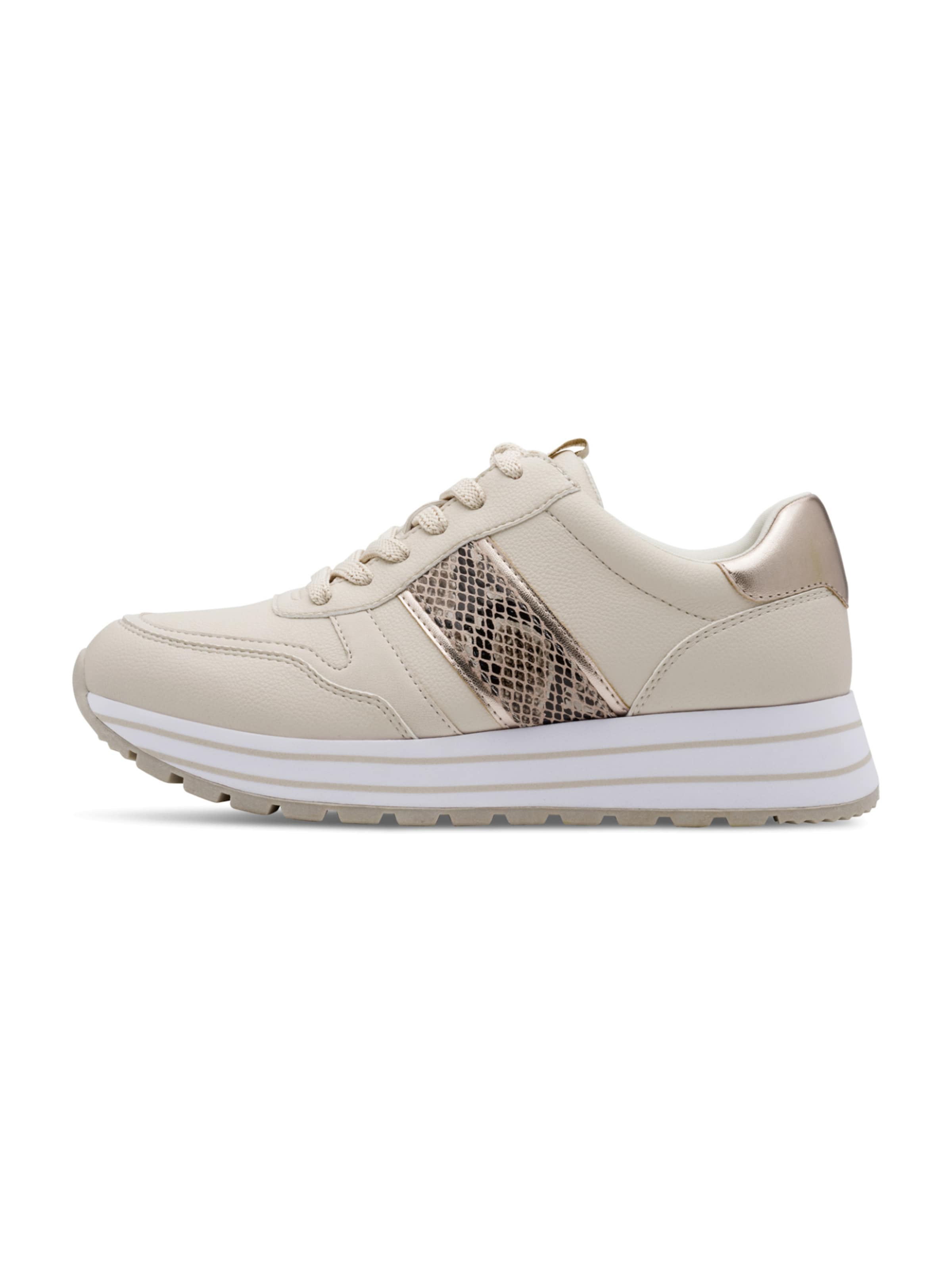 Tamaris Athletic Lace-Up Shoes in Beige: side