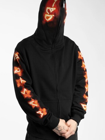 Wasted Paris - Sudadera 'Surt Hoodie Full Zip' en negro