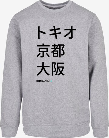 Sweat-shirt 'Tokio, Kyoto, Osaka' F4NT4STIC en gris : devant