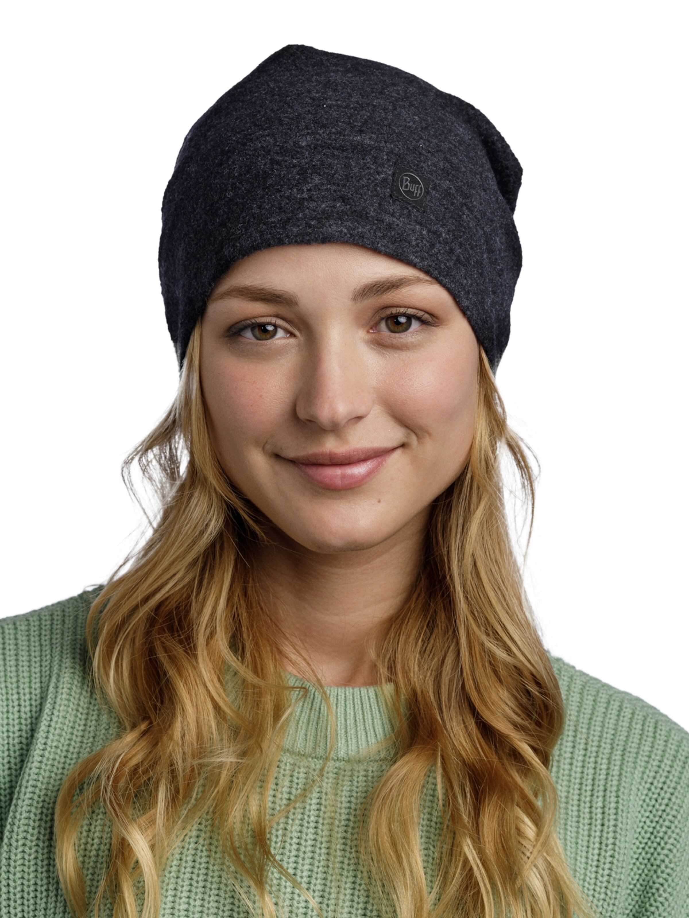 BUFF Mütze 'Buff Merino Fleece Hat Beanie'‌‌‌‌ in Schwarz: Vorderseite