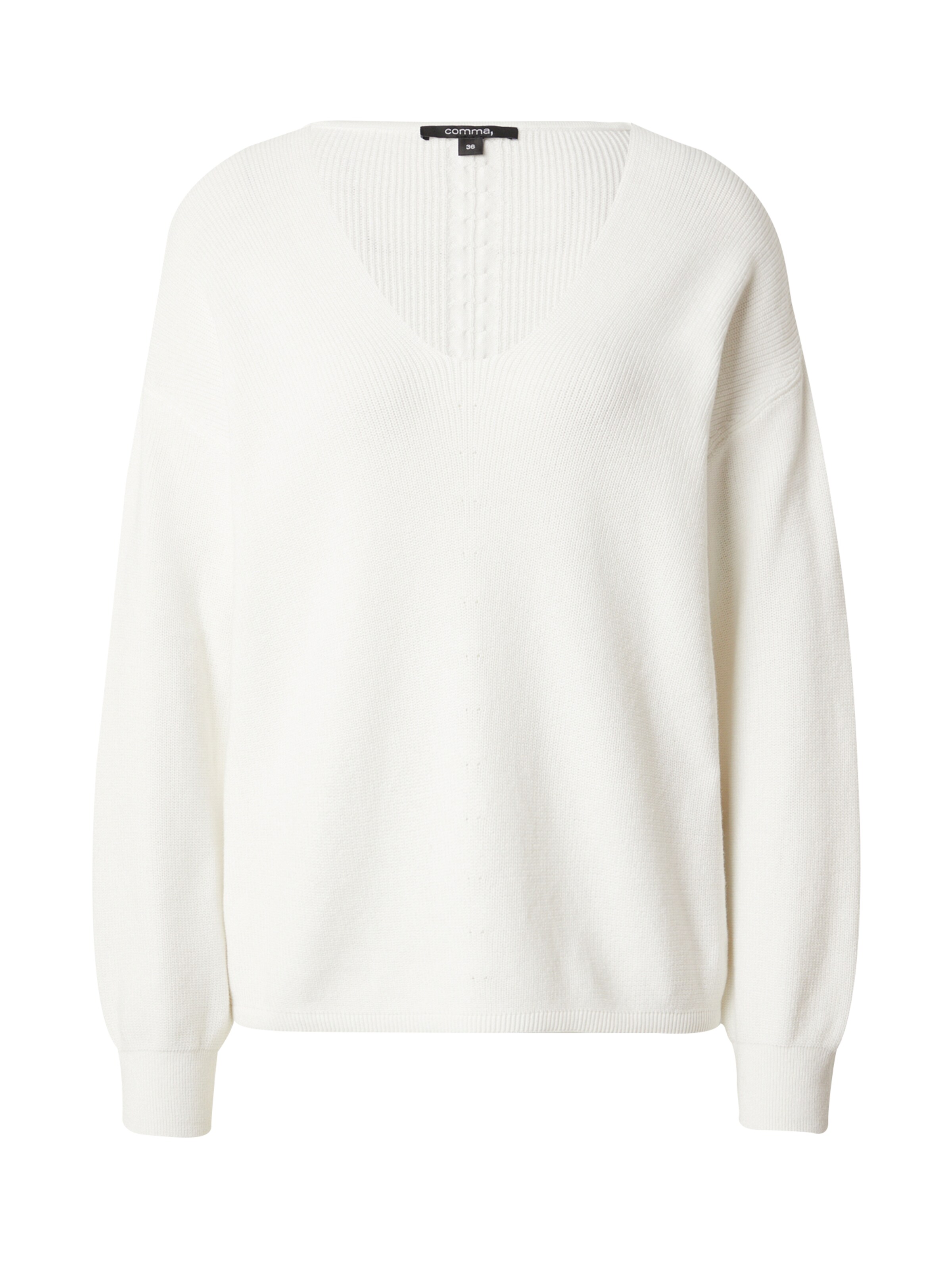 COMMA Pullover in Weiß: Vorderseite
