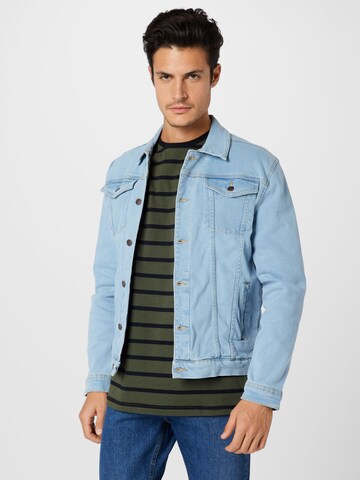 Denim Project Regular fit Tussenjas 'Kash' in Blauw: voorkant