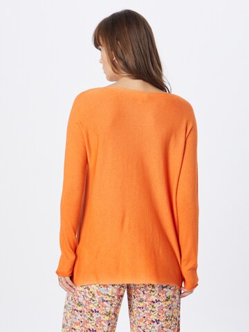 120% Lino Sweter w kolorze pomarańczowy