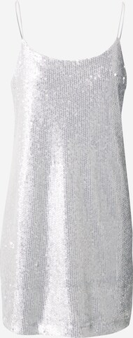 Robe de cocktail Nasty Gal en argent : devant