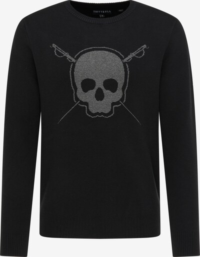TUFFSKULL Pullover in dunkelgrau / schwarz, Produktansicht