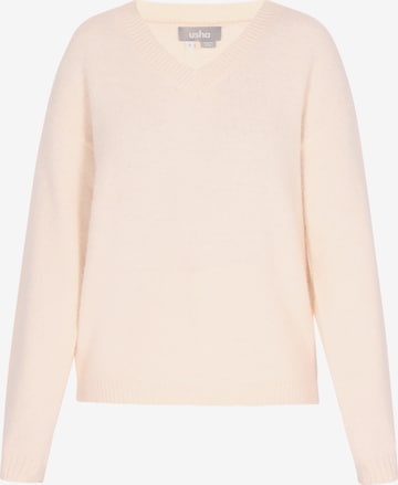 Usha Pullover i beige: forside