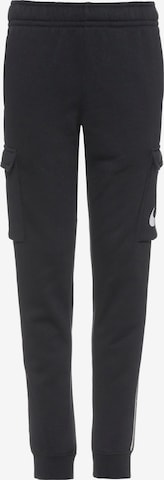 Nike Sportswear Tapered Pants in Black: front