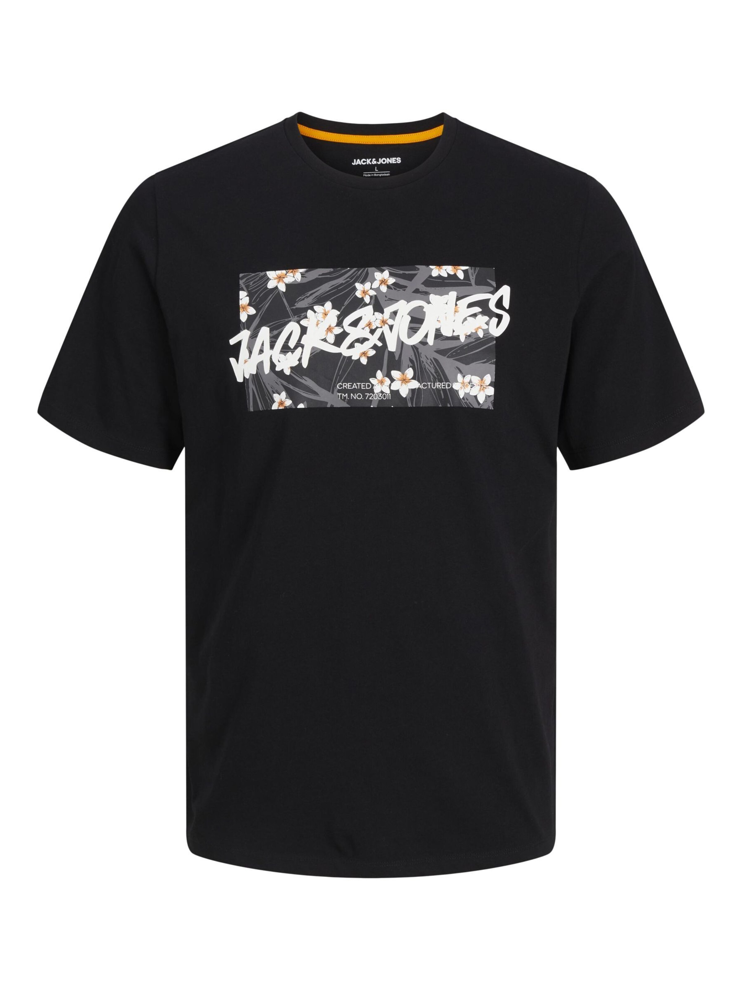 JACK & JONES Shirt 'JJHawaii' in Black: front