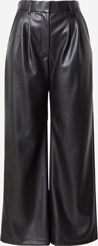 Abercrombie & Fitch Wide leg Trousers in Black: front