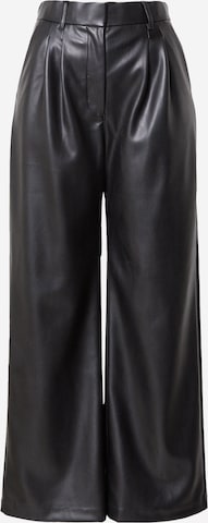 Abercrombie & Fitch Wide leg Broek in Zwart: voorkant