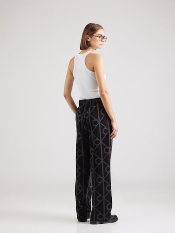 Calvin KleinWide Leg/ Široke nogavice Hlače - crna boja