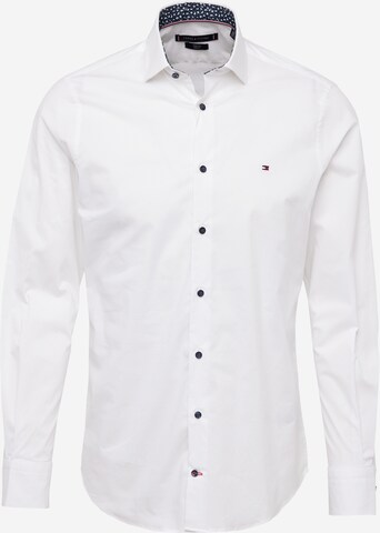 Coupe slim Chemise business TOMMY HILFIGER en blanc : devant