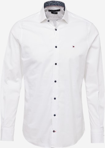 Coupe slim Chemise business TOMMY HILFIGER en blanc : devant