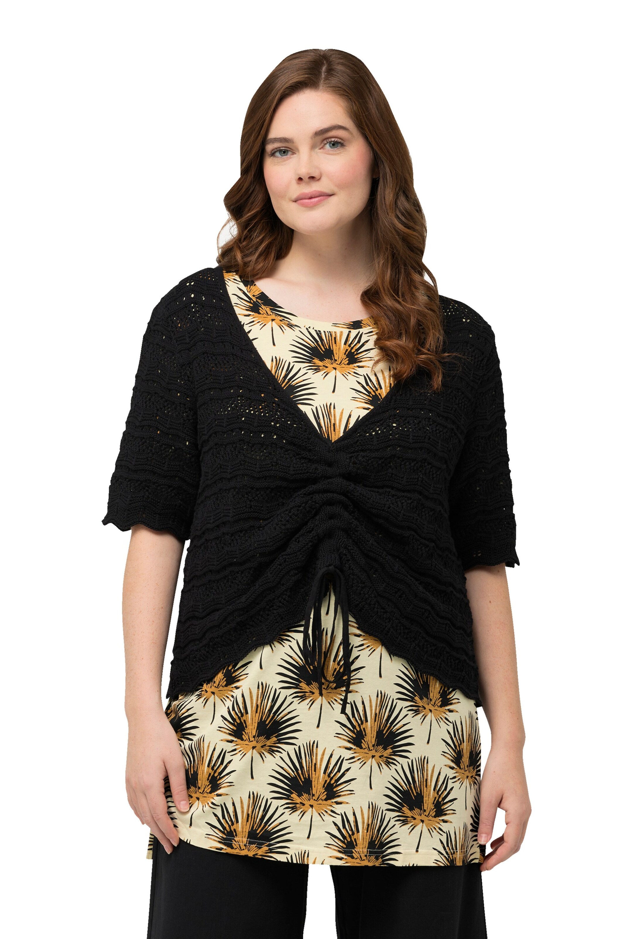 Ulla Popken Pullover in Schwarz: Vorderseite