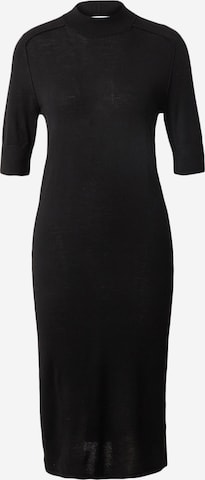 Calvin Klein - Vestido de punto en negro: frente