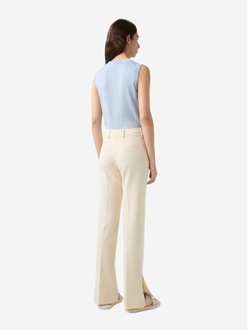 BOGNER Flared Pleat-Front Pants 'Jody' in Beige