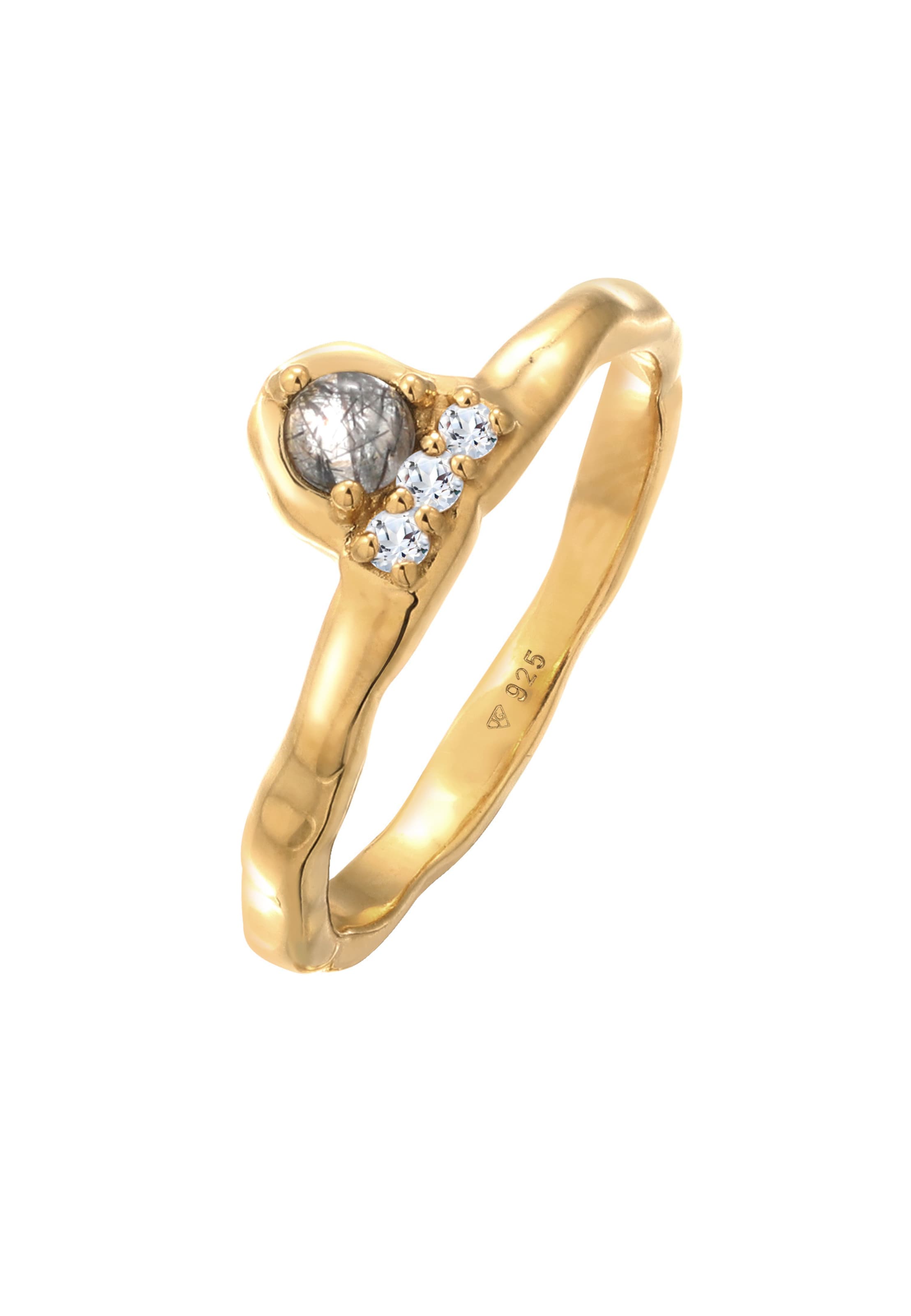 ELLI PREMIUM Prsteň - Zlatá: predná strana