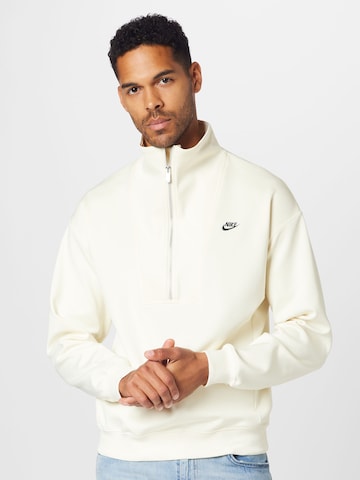 Bluză de molton de la Nike Sportswear pe alb: față