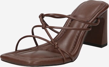 River Island Mules in Brown: front
