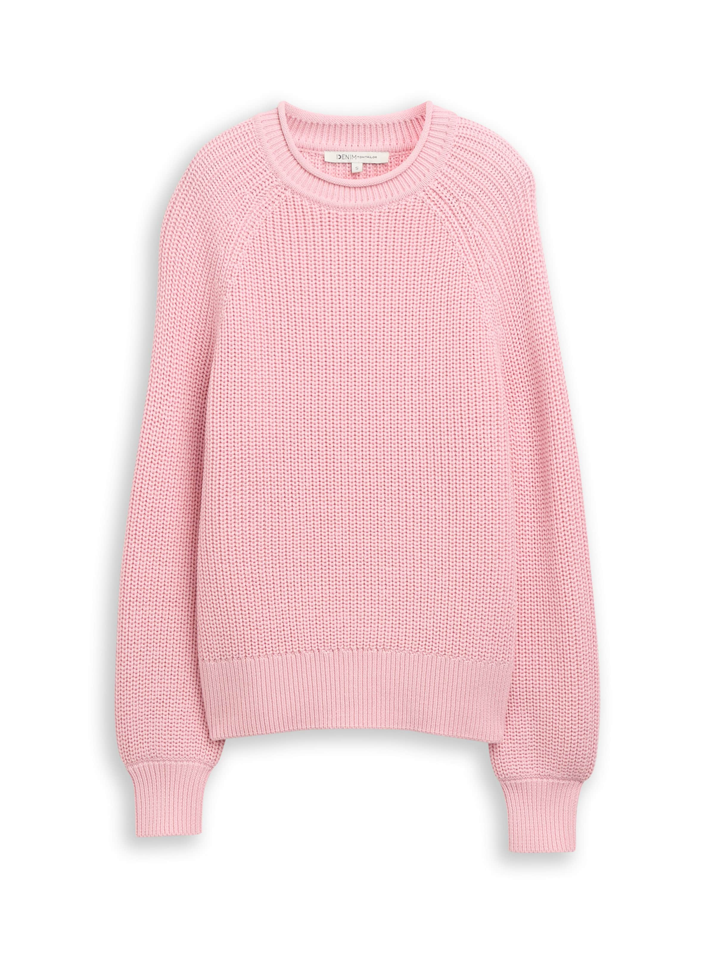 Pull-over TOM TAILOR DENIM en rose : devant