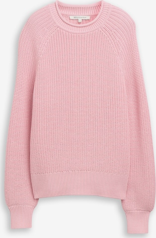 TOM TAILOR DENIM Свитер в Ярко-розовый: спереди
