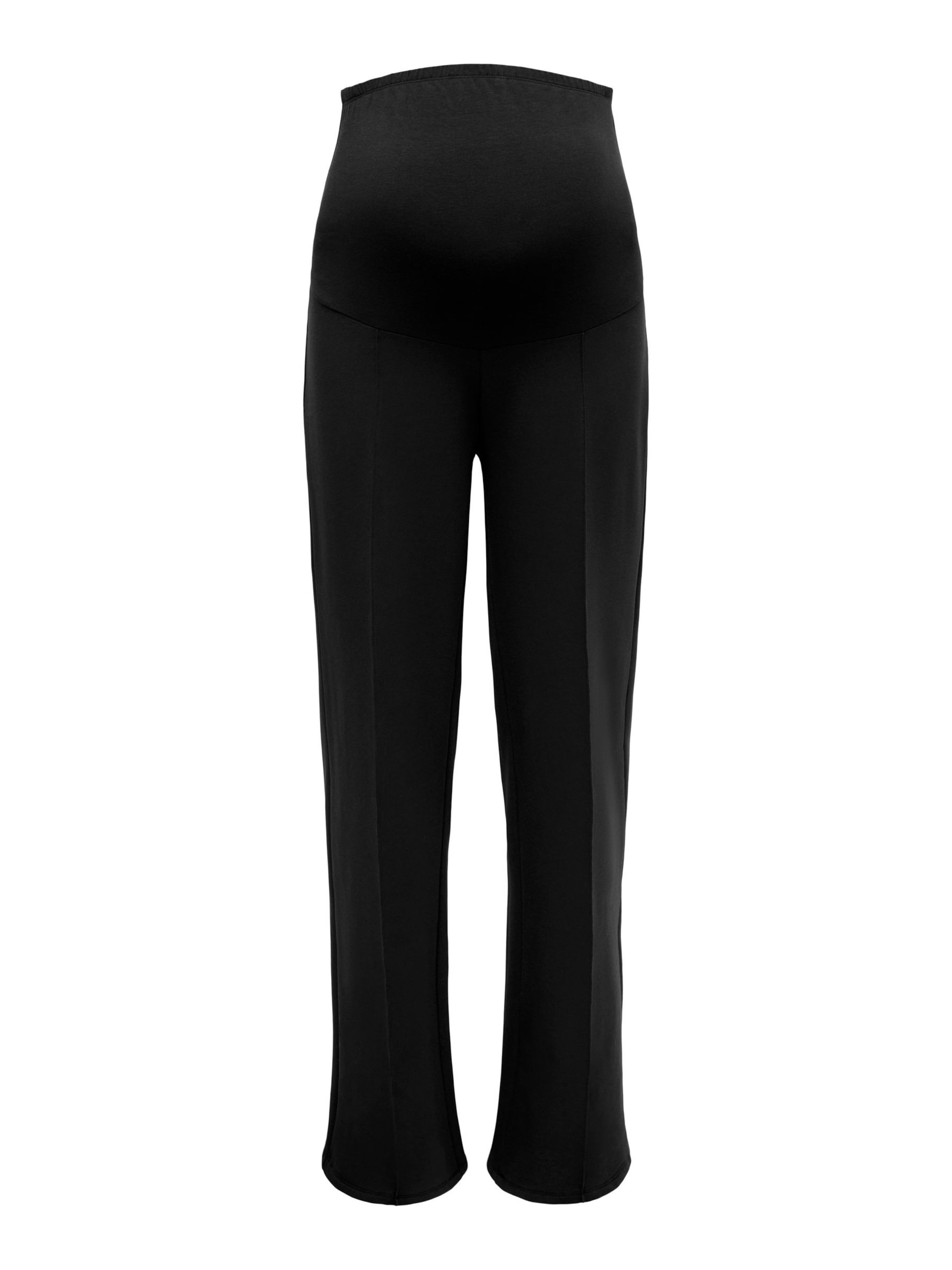Only Maternity Regular Broek in Zwart: voorkant
