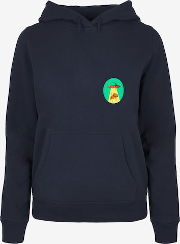 Mister Tee Sweatshirt 'Ufo Pizza' in Blauw: voorkant