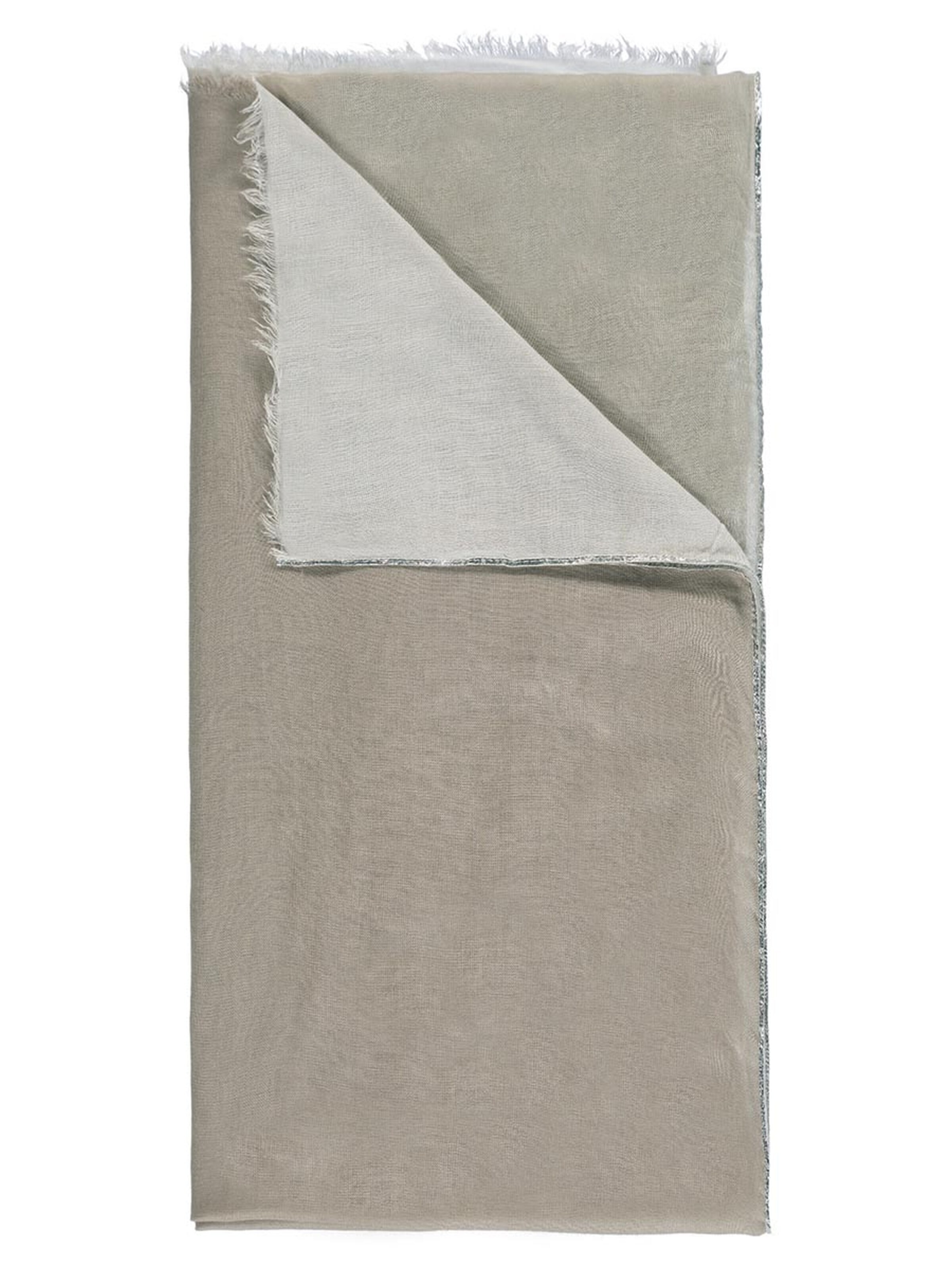 Passigatti Wrap 'Schal Degradé mit Silberrand' in Grey