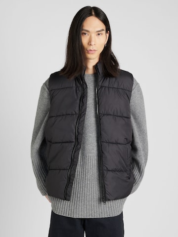 JACK & JONES Bodywarmer 'ELLIOT' in Zwart: voorkant