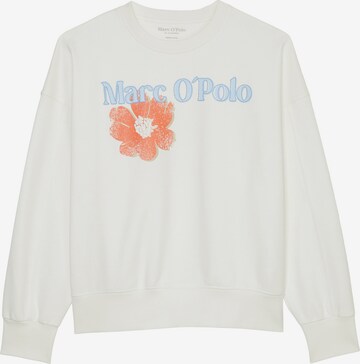 Sweat-shirt Marc O'Polo en blanc : devant