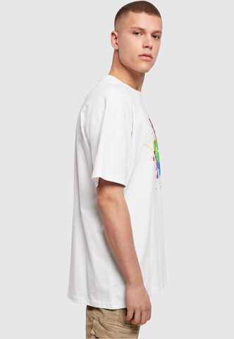 Merchcode T-Shirt 'Color Splash Player' in Weiß