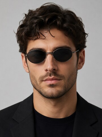 VEYREY Sunglasses 'Oval Sonnenbrillen Pemu' in Black: front