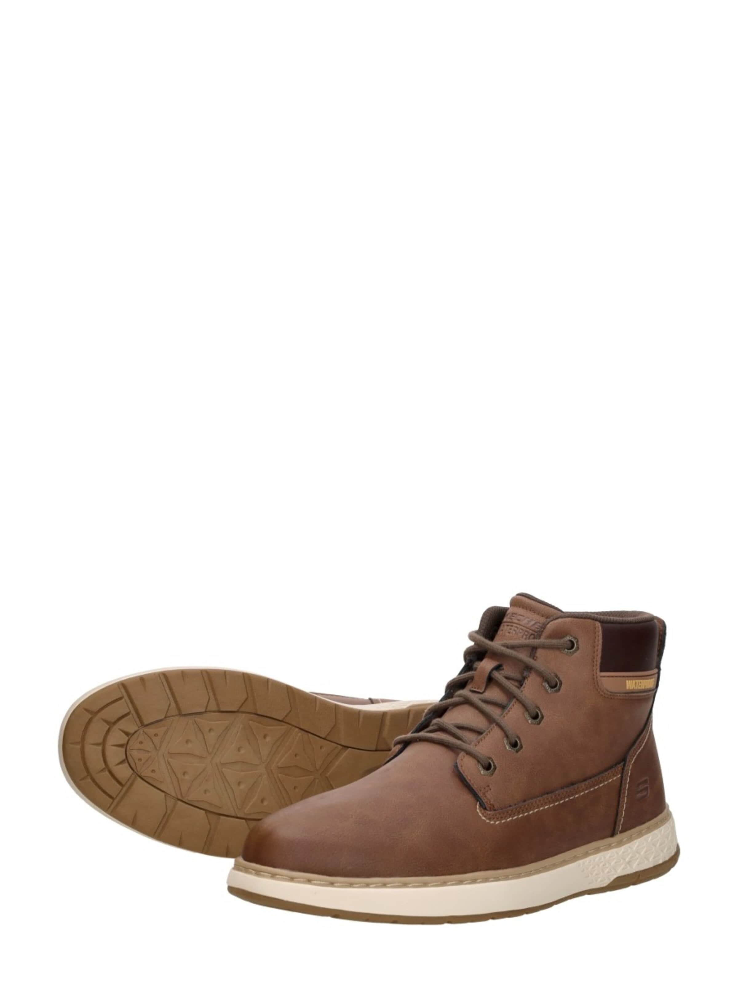 SKECHERS Veterlaarzen 'Relaxed Fit: Garlan - Deno' in Bruin