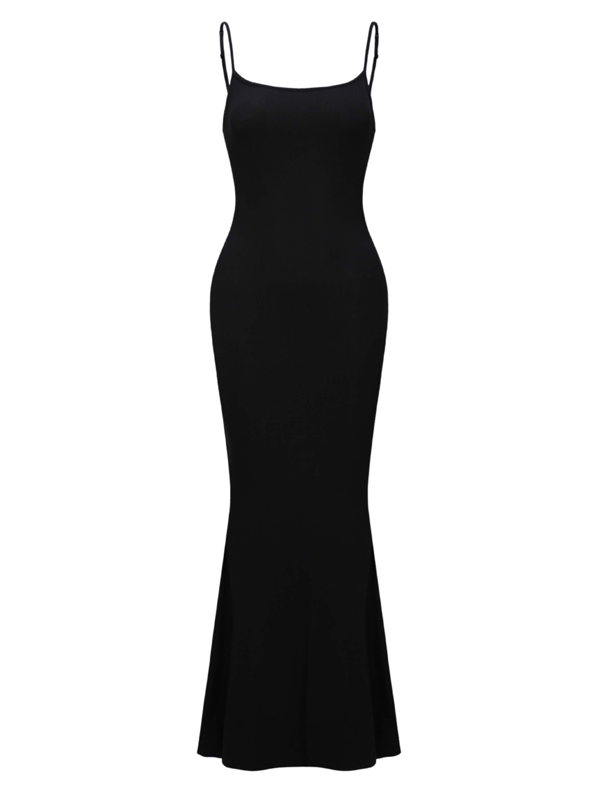 Abito 'Ribbed Cami Maxikleid' di cfab (formerly creamy fabrics) in nero: frontale