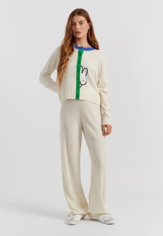 Chinti & Parker Gebreid vest 'Miffy Peek' in Beige