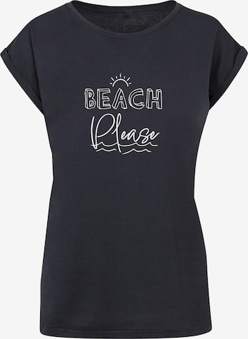 Merchcode Shirt 'Beach Please' in Blauw: voorkant