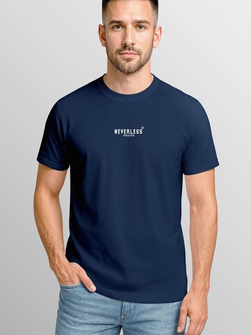 Neverless Shirt 'Barbell Sparta' in Blue
