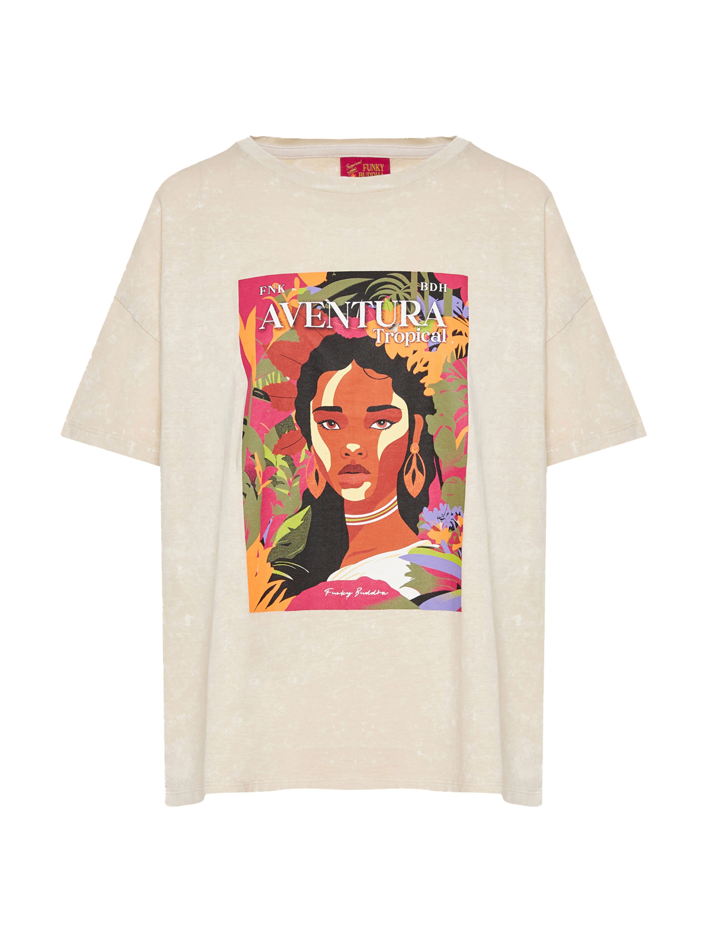 T-shirt Funky Buddha en beige : devant