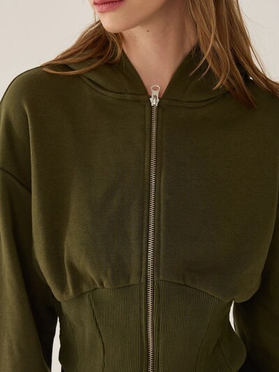 Hiccup Zip-Up Hoodie in Green, Item view