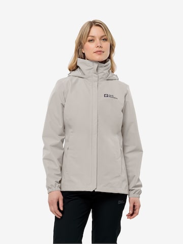 JACK WOLFSKIN Outdoor jacket 'Stormy Point' in White: front